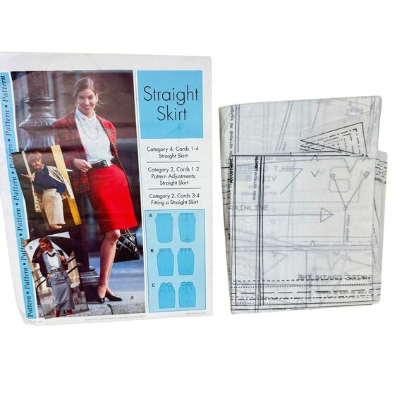 Vintage Unused Straight Skirt Sewing Pattern Step-By-Step Instructions - Picture 1 of 3
